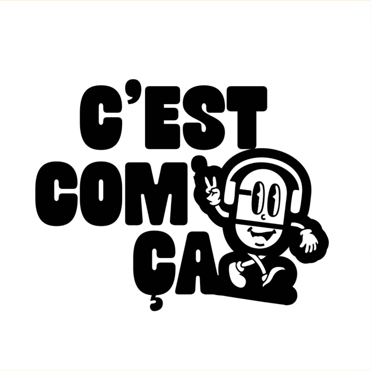 Logo C'est com' ça noir